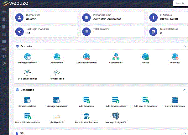 Webuzo Panel